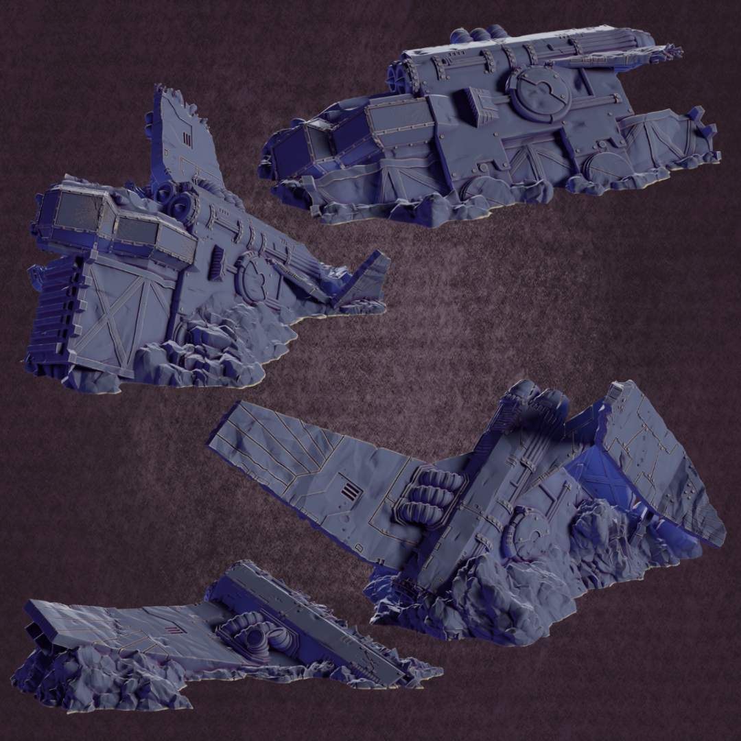 Crashed Lander - Renders - Square-1