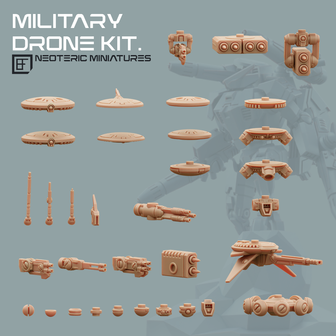 Military drone kit bits