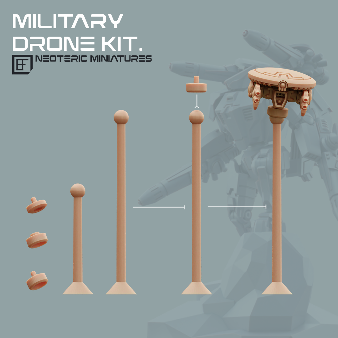 Military drone kit stand